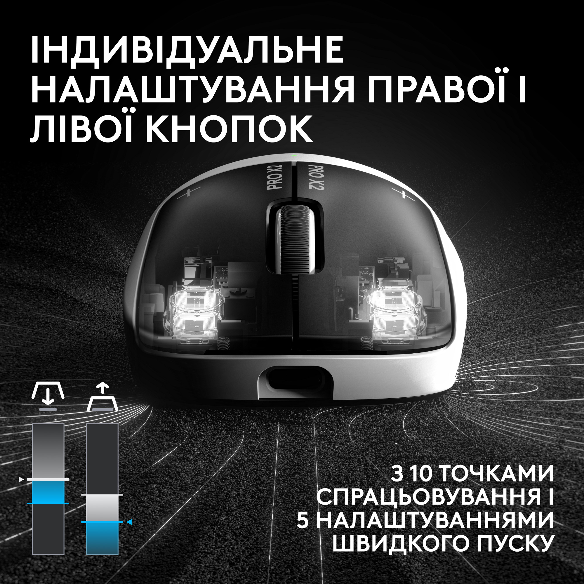 Мышь игровая LOGITECH G Pro X2 SuperStrike (910-007776)