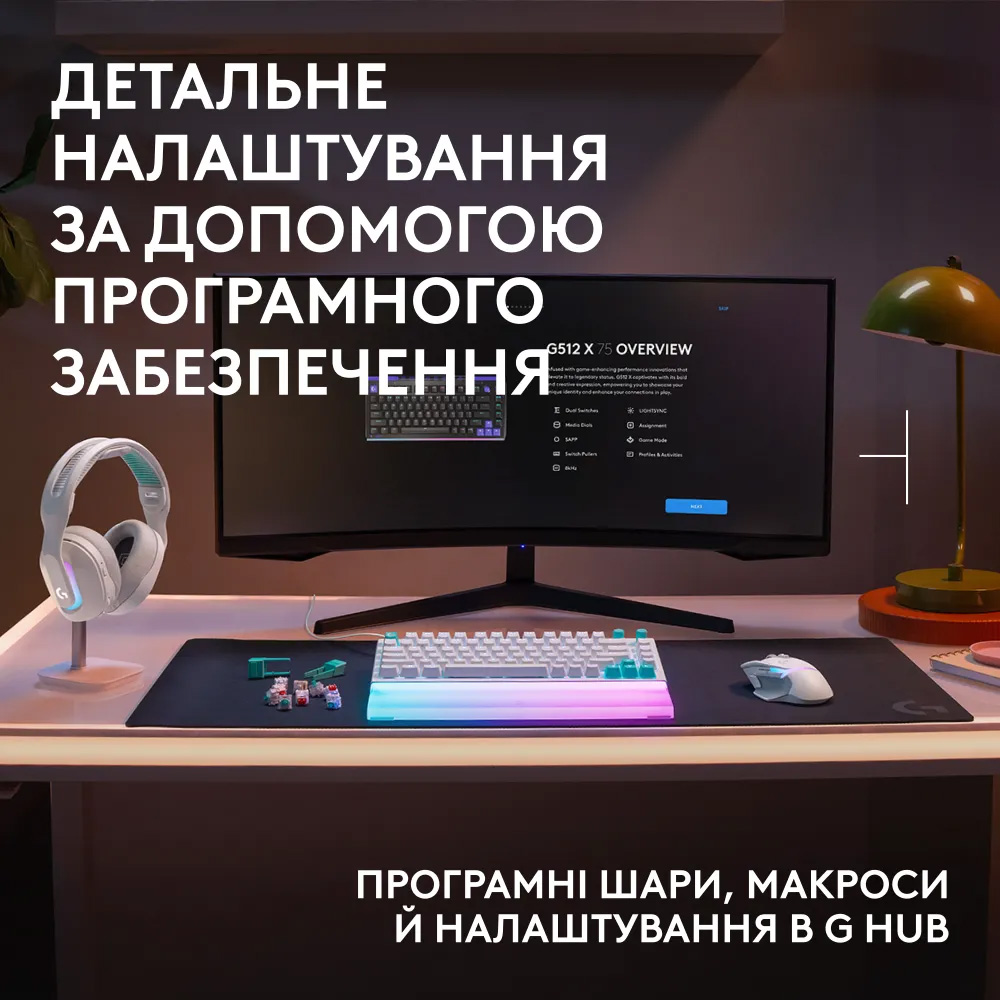 Клавиатура LOGITECH G512 X 75 White (920-013955)