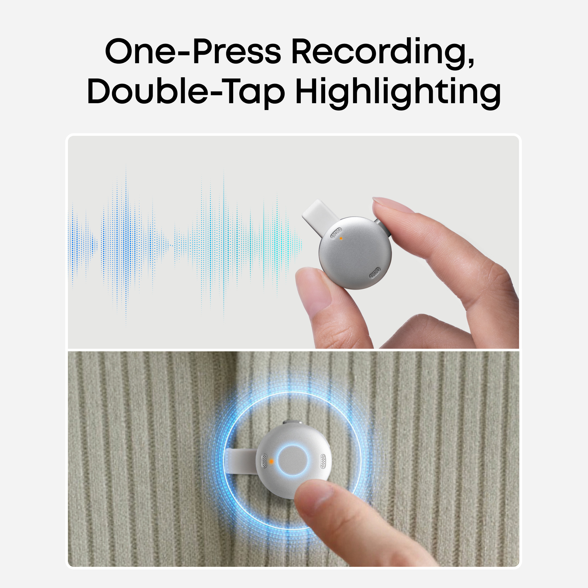 AI диктофон ANKER SoundCore Work White (D3200G21)