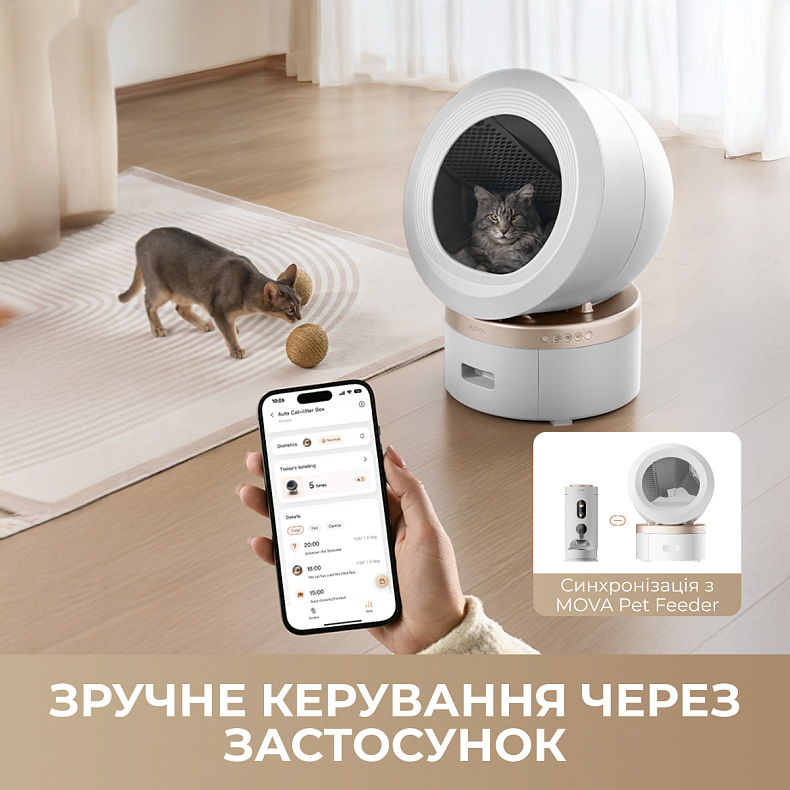 Розумний лоток для котів MOVA MeowgicPod LR10 Prime