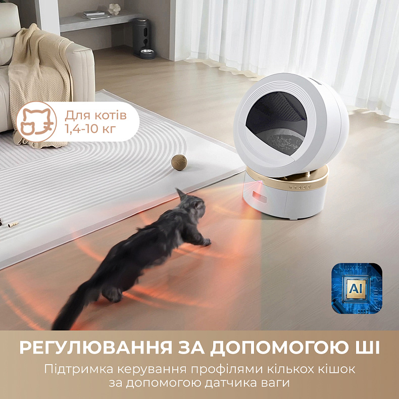 Розумний лоток для котів MOVA MeowgicPod LR10 Prime