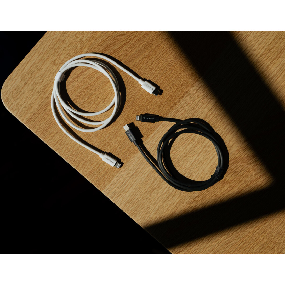 Комплект з 2 кабелів VERBATIM USB-C–Lightning Essentials 1м (32392)