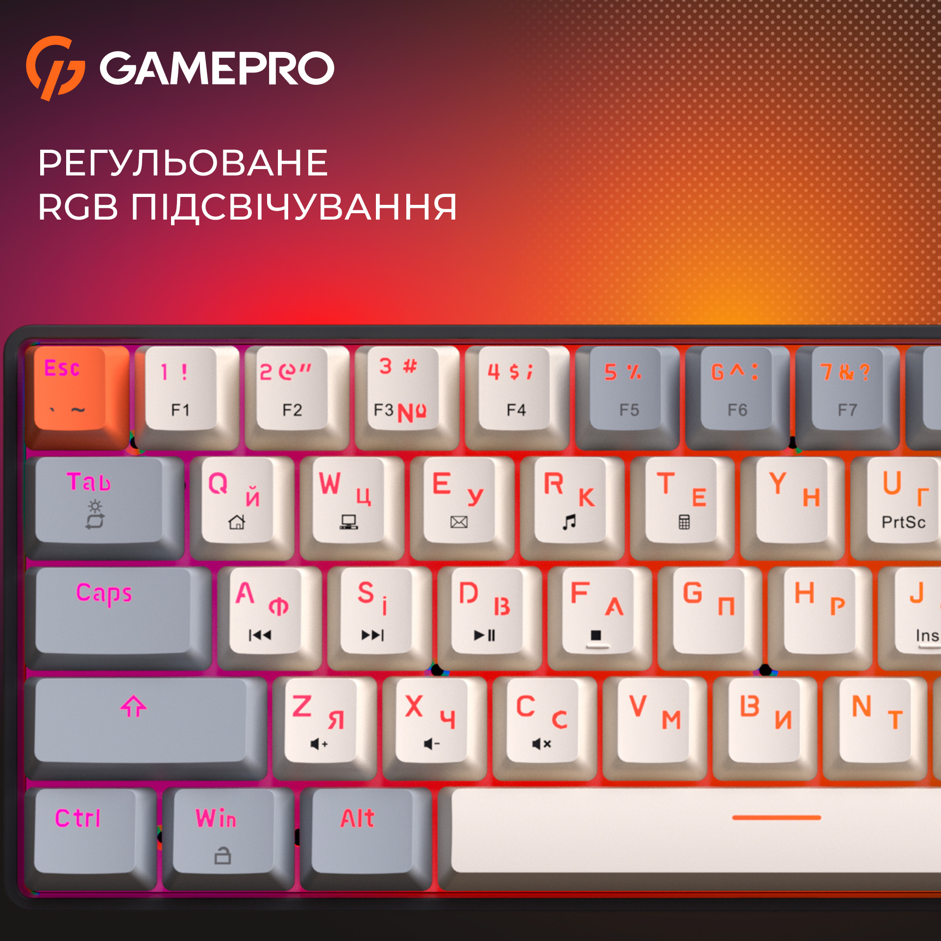Клавиатура GAMEPRO MK130 V2 Infinity QLAB Sakura Switch Black