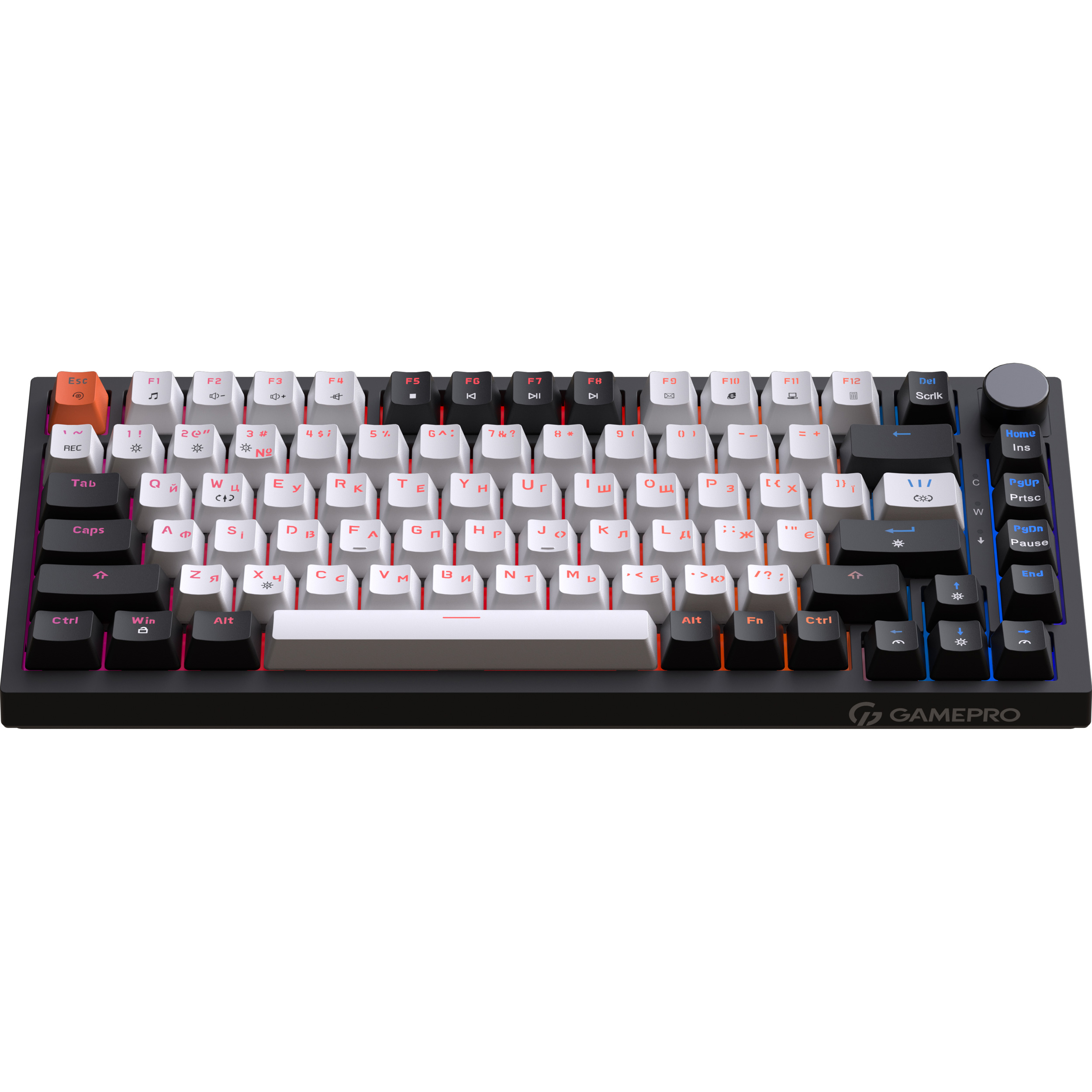 Клавиатура GAMEPRO MK160 V2 Warden QLAB Sakura Switch Black