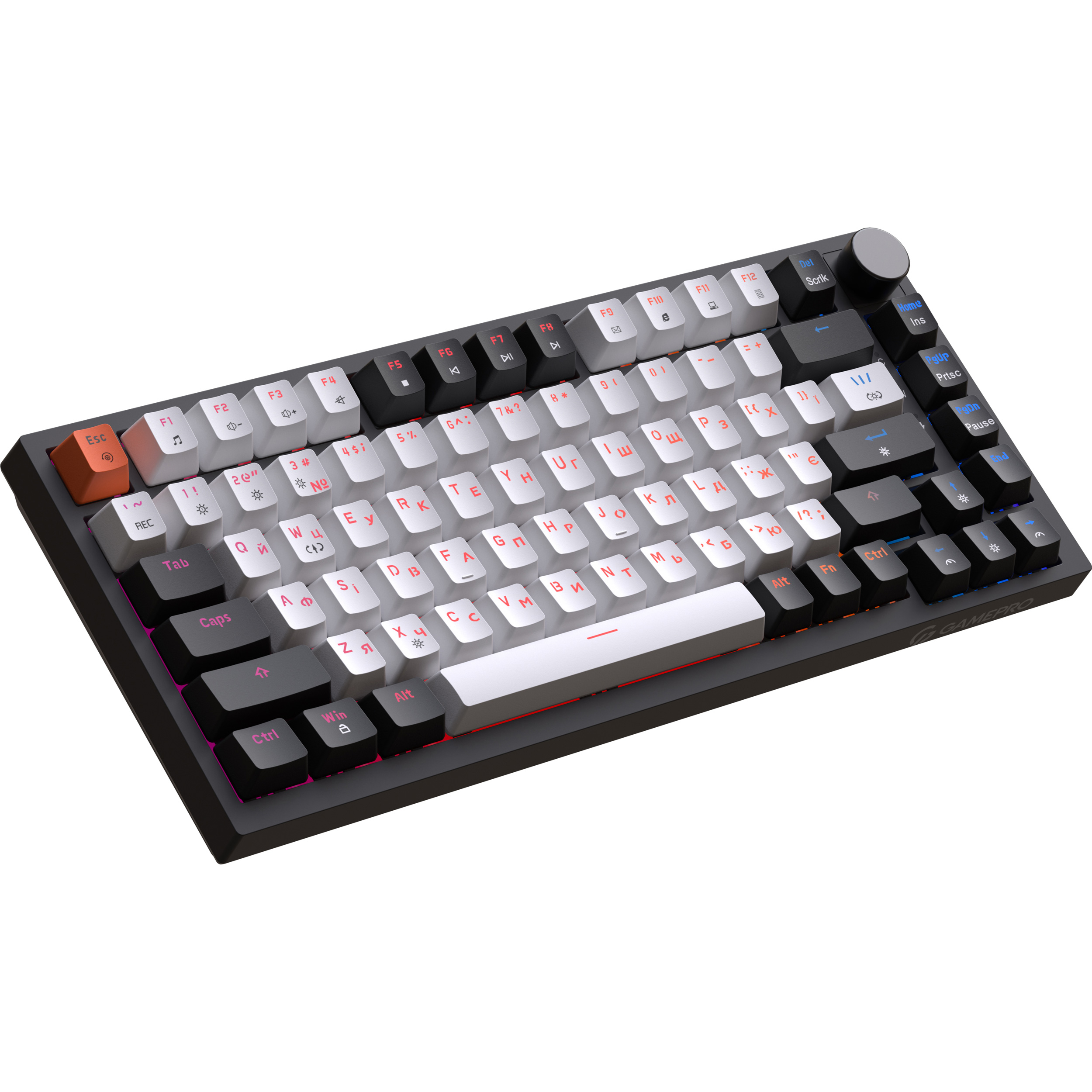 Клавиатура GAMEPRO MK160 V2 Warden QLAB Sakura Switch Black