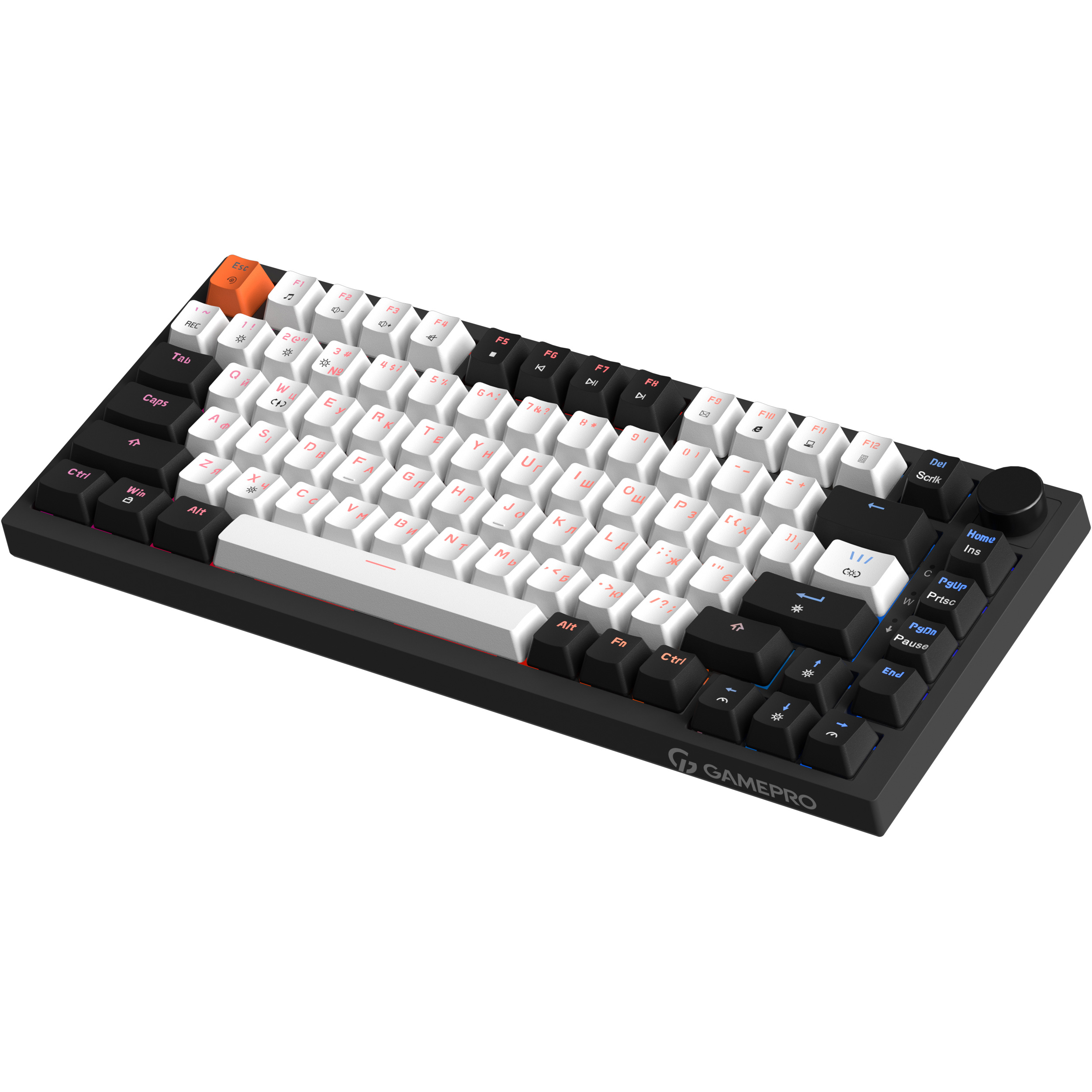 Клавиатура GAMEPRO MK160 V2 Warden QLAB Sakura Switch Black