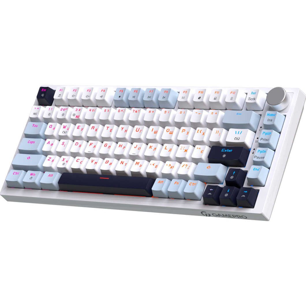 Клавиатура GAMEPRO MK160 V2 Warden QLAB Sakura Switch White