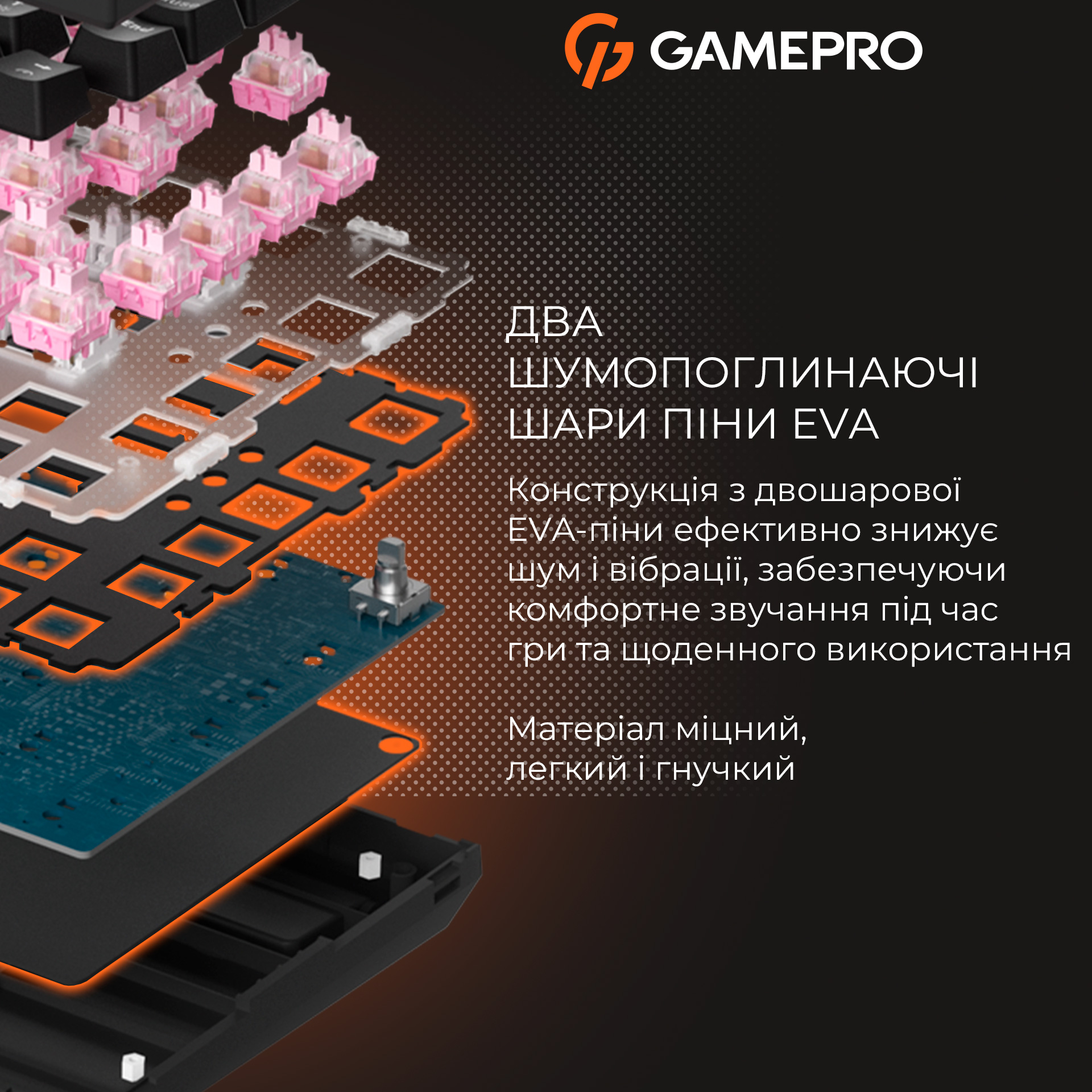 Клавиатура GAMEPRO MK160 V2 Warden QLAB Sakura Switch White