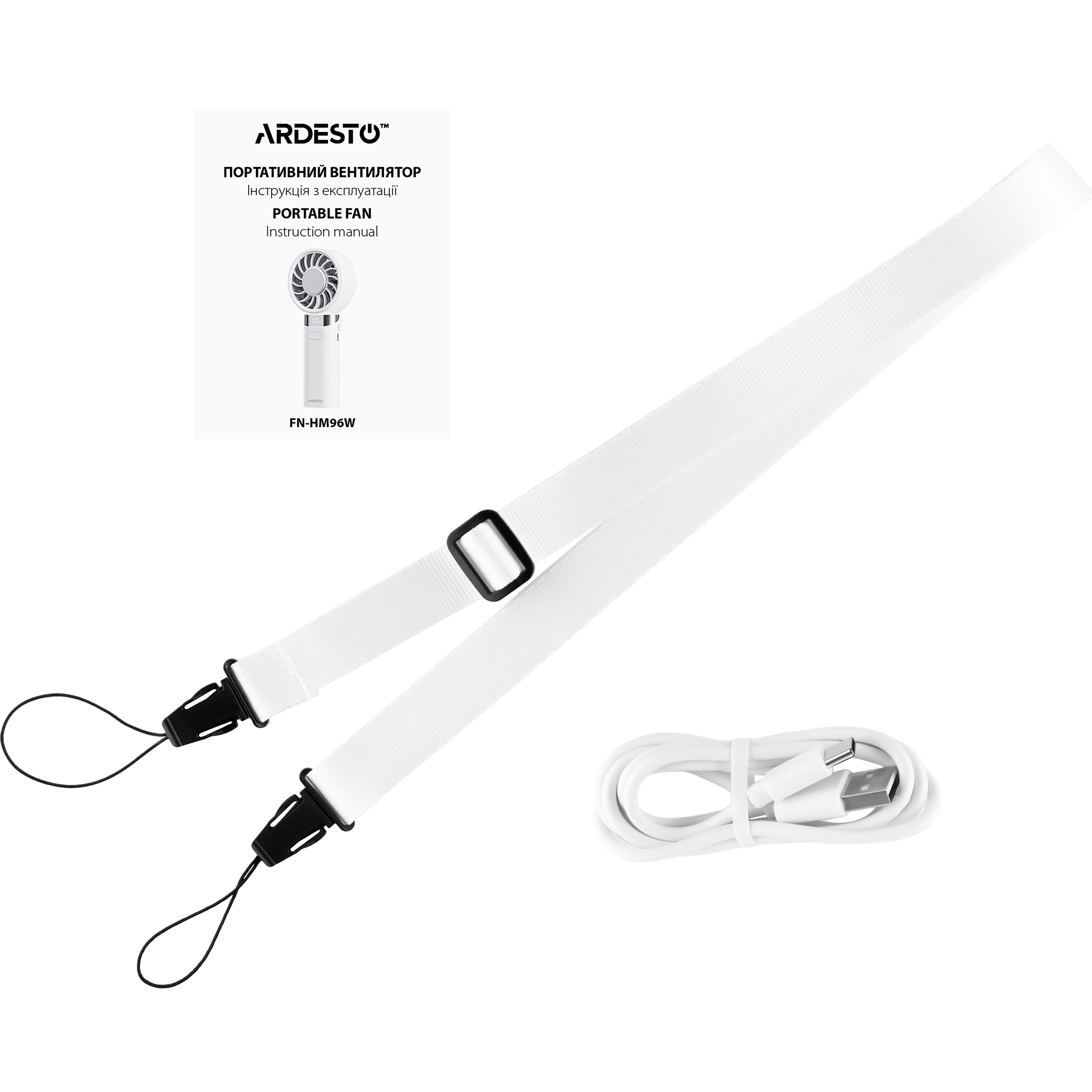 Портативный ручной вентилятор ARDESTO OneBreeze FN-HM96W