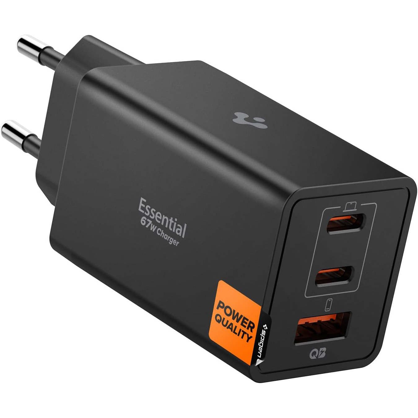 Зарядное устройство SPIGEN Essential 67W Wall Charger 2xUSB-C, 1xUSB-A Black (ACH09458)