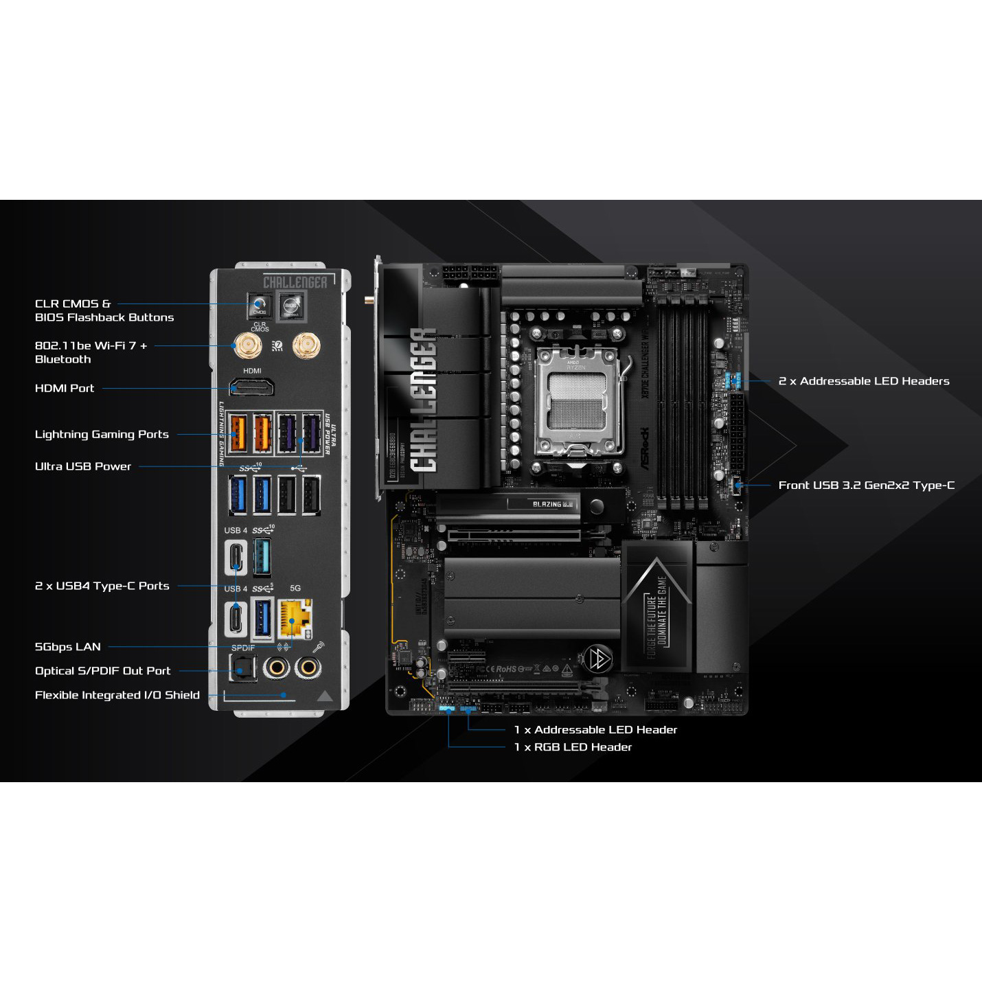 Материнская плата ASROCK X870E Challenger WiFi