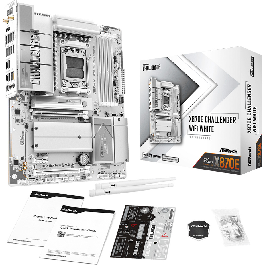 Материнская плата ASROCK X870E Challenger WiFi White