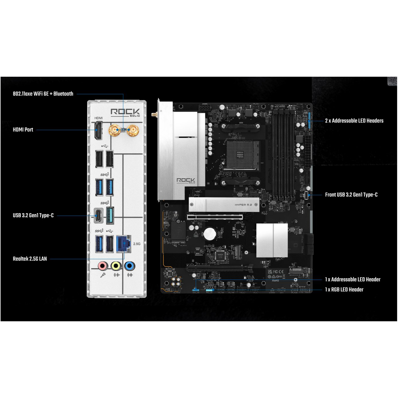 Материнская плата ASROCK B550 Rock WiFi