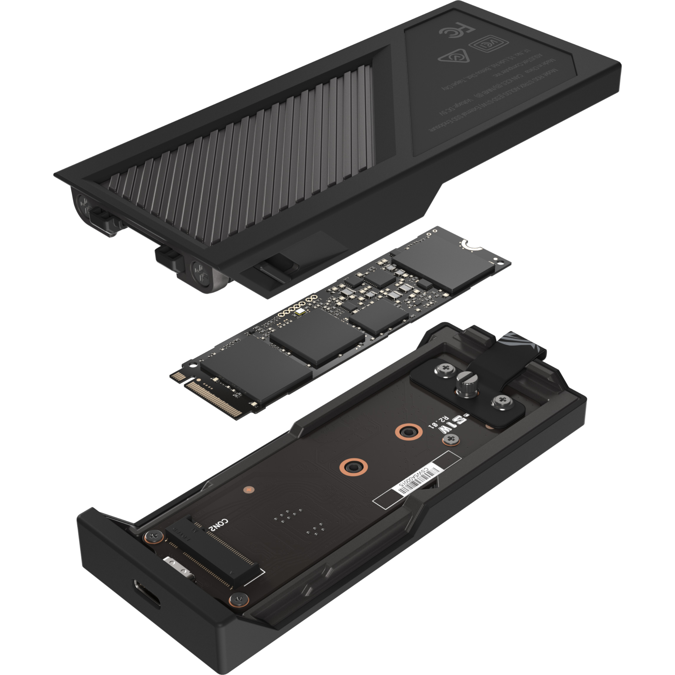 Карман внешний ASUS NVMe SATA M.2 SSD to USB3.2 (90DD02U0-MA9000)