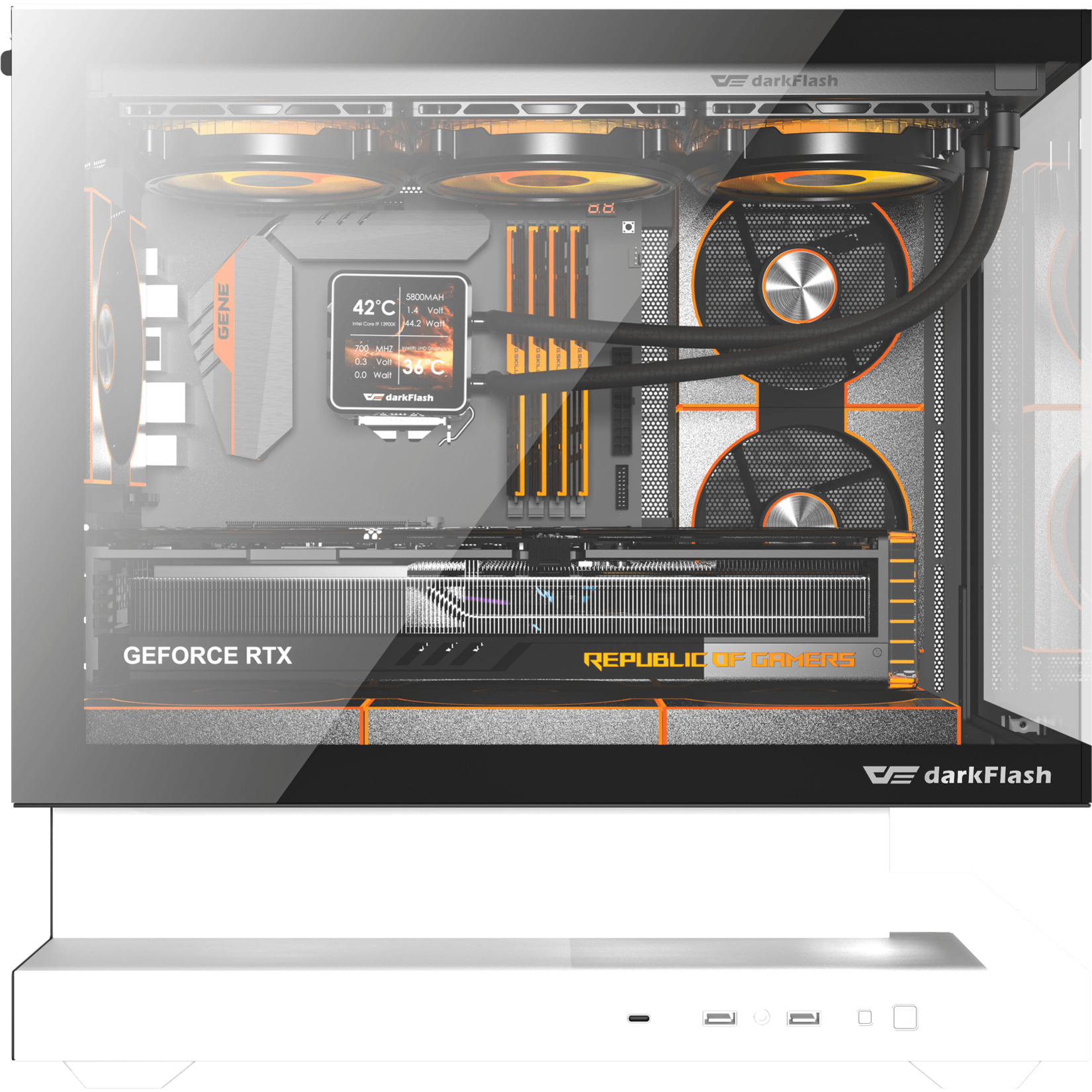 Корпус DARKFLASH Floatron F1 White