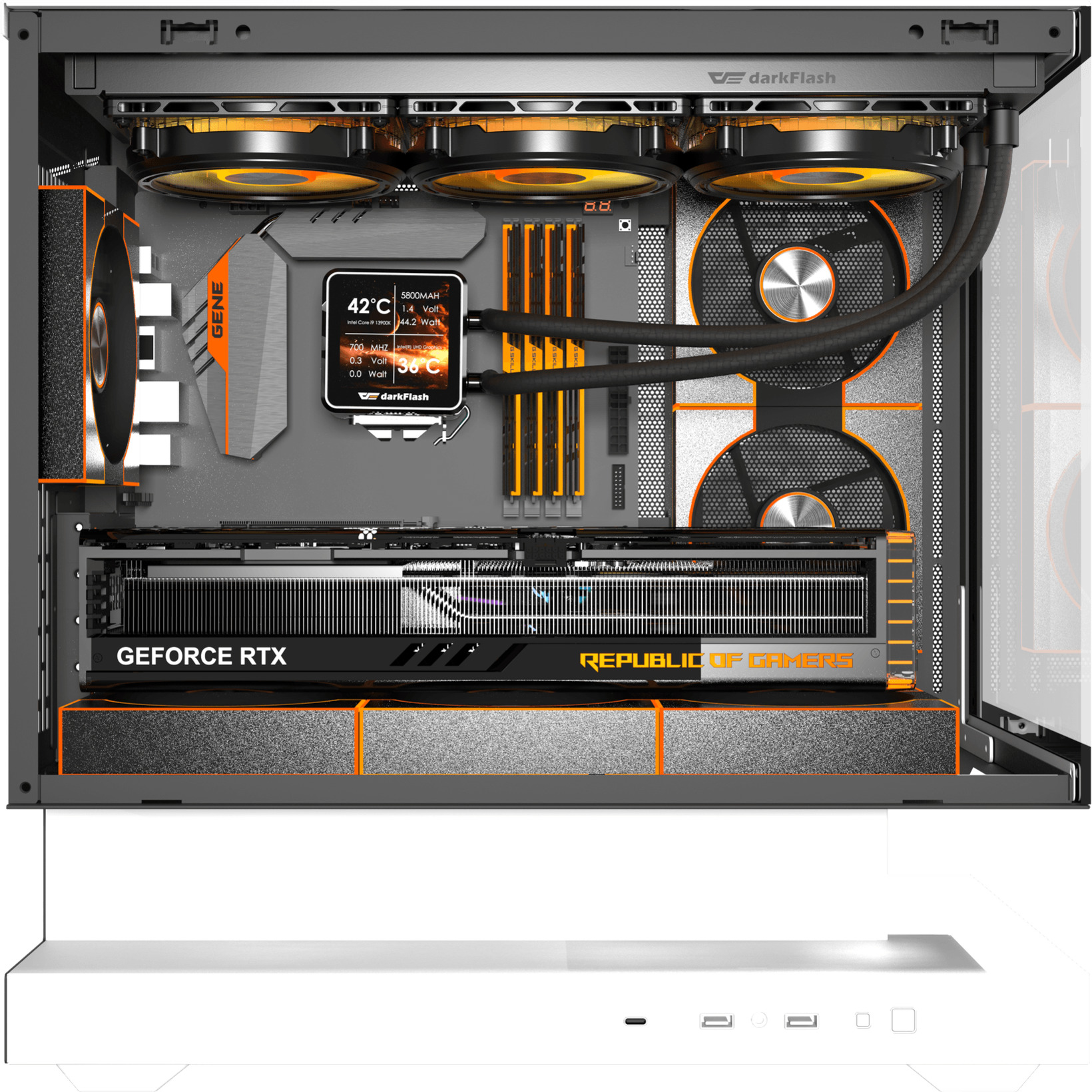 Корпус DARKFLASH Floatron F1 White
