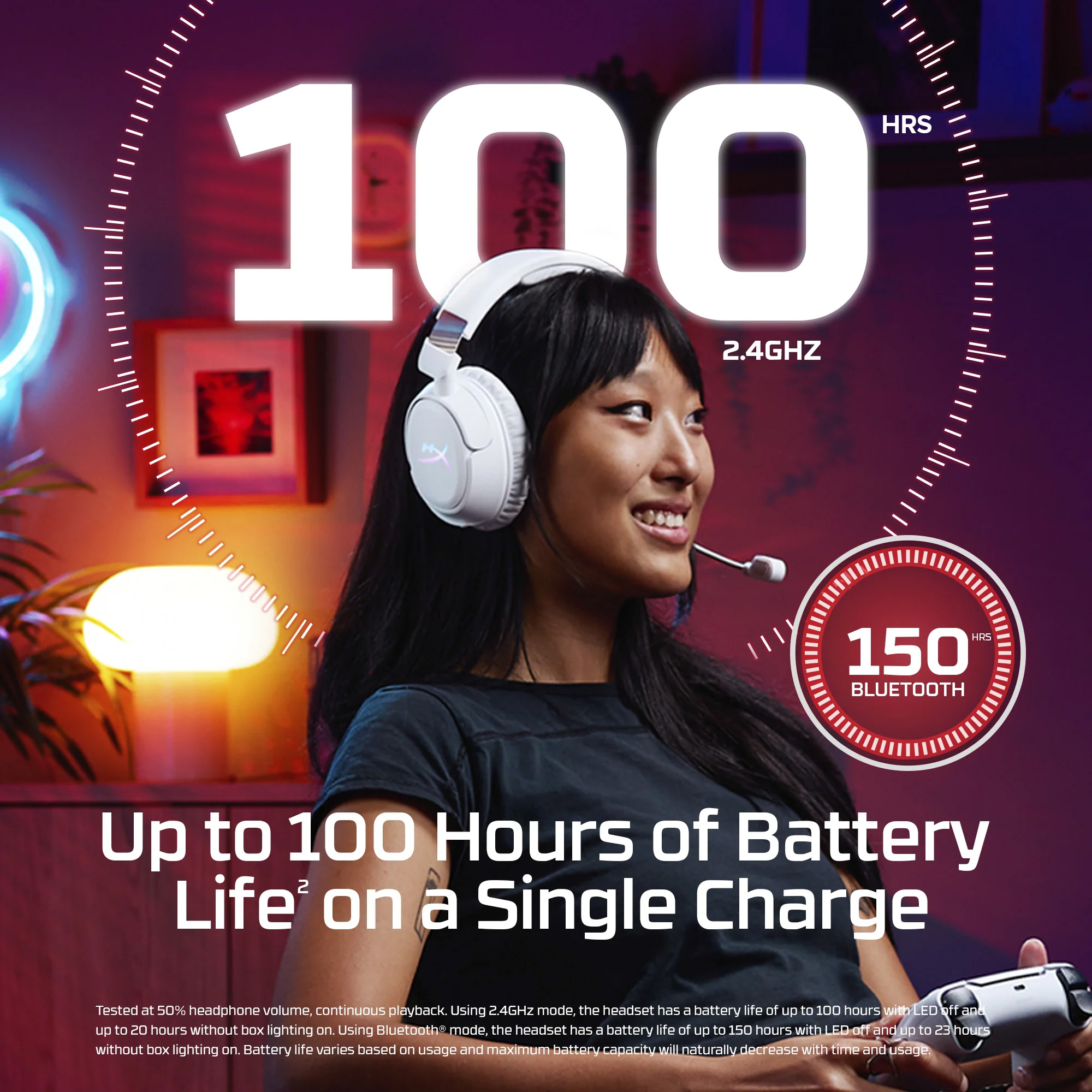 Навушники геймерскі HYPERX Cloud Flight 2 White (B5VC5AA)