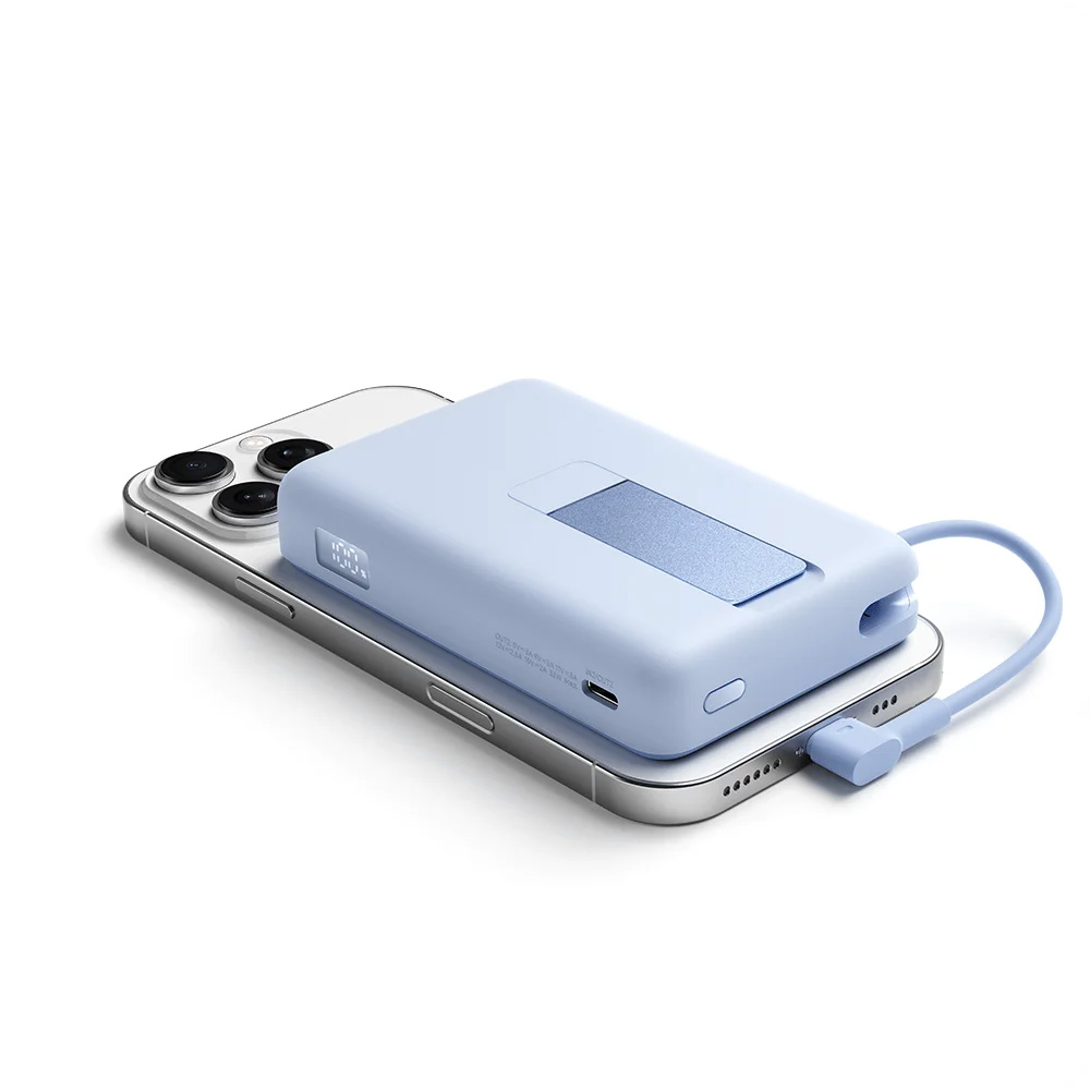 Повербанк з бездротовою зарядкою XIAOMI Magnetic Power Bank with Built-in Stand 33W 10000mAh Blue (BHR08PCGL)