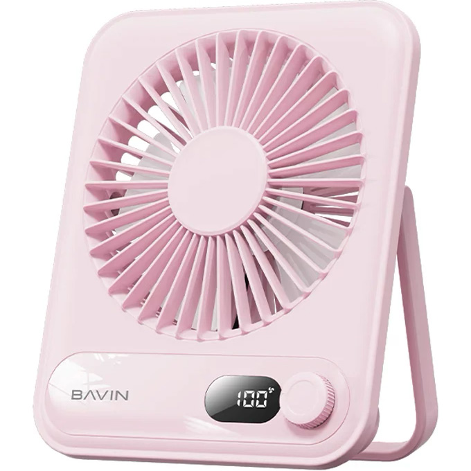 Настольный вентилятор BAVIN Ultra-Thin Portable Mini Desktop Fan Pink