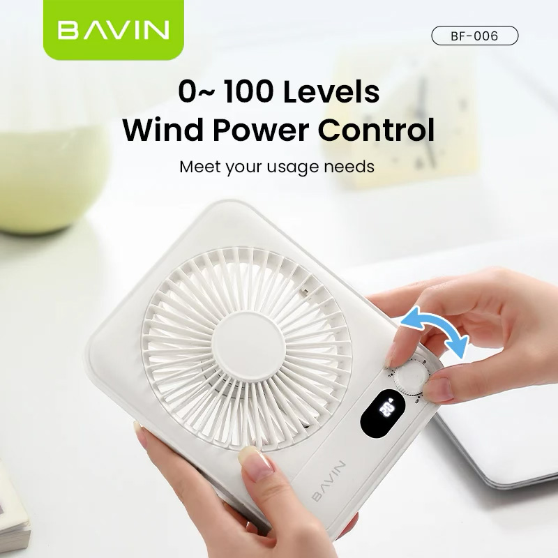 Настольный вентилятор BAVIN Ultra-Thin Portable Mini Desktop Fan Purple