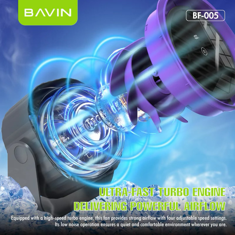 Настольный вентилятор BAVIN High Speed Rechargeable Power Cooling Desktop Fan White