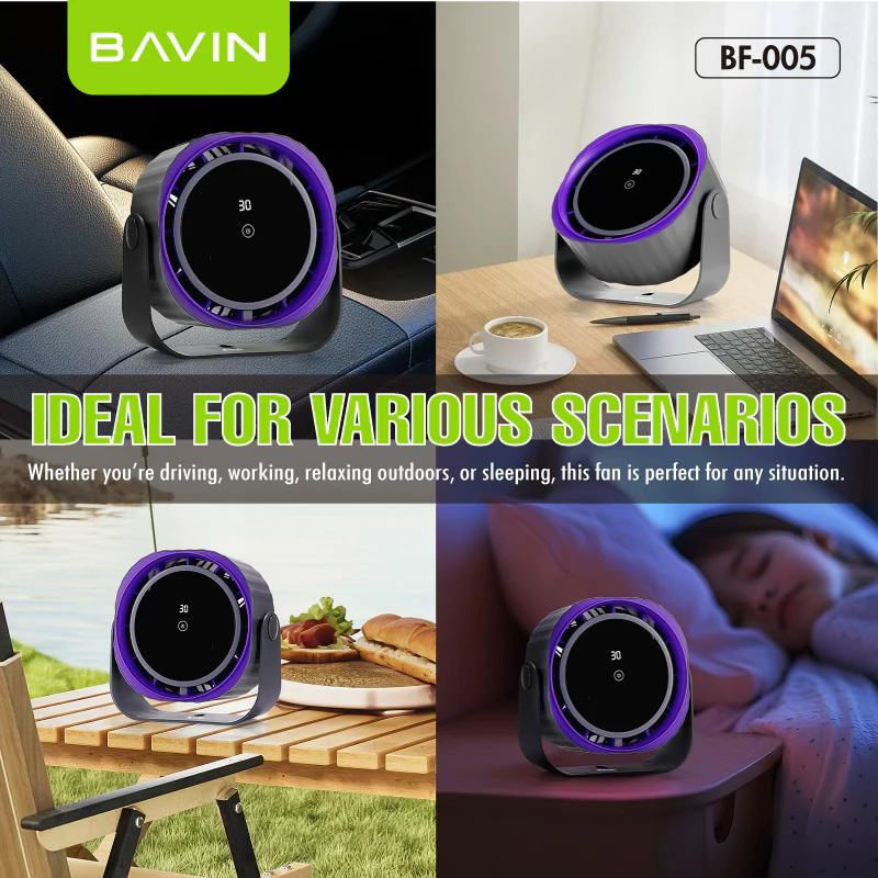 Настольный вентилятор BAVIN High Speed Rechargeable Power Cooling Desktop Fan White