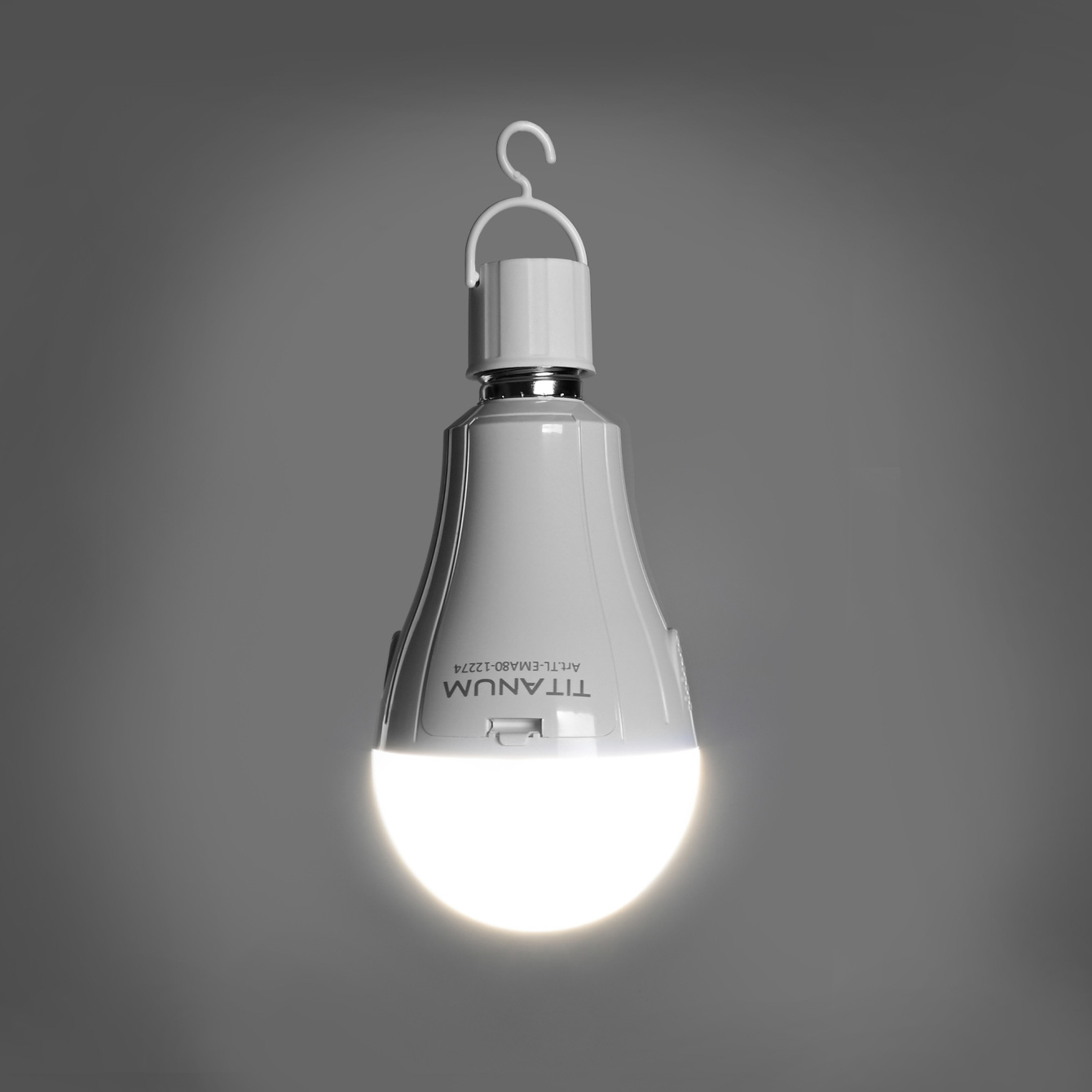 Лампа аккумуляторная LED TITANUM A80 E27 12W 4000K 220V (TL-EMA80-12274)