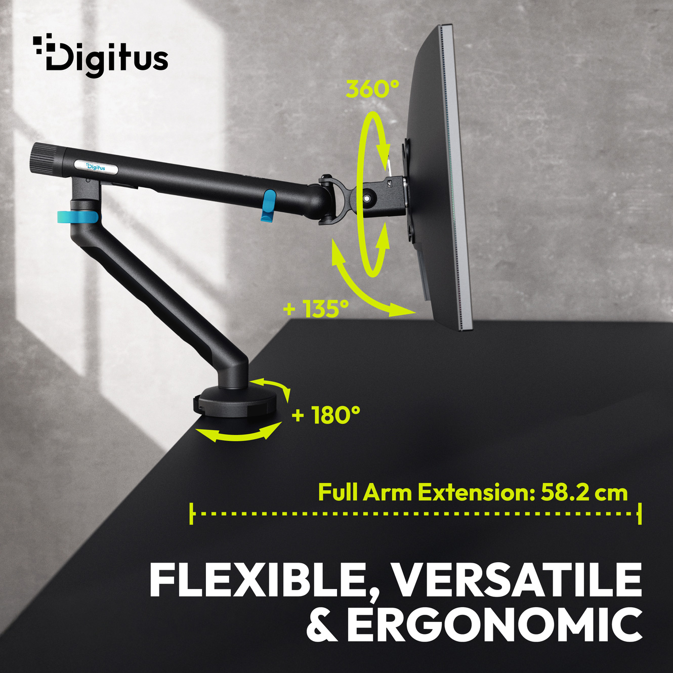 Крепление настенное для монитора DIGITUS DA-90469 до 35" Black