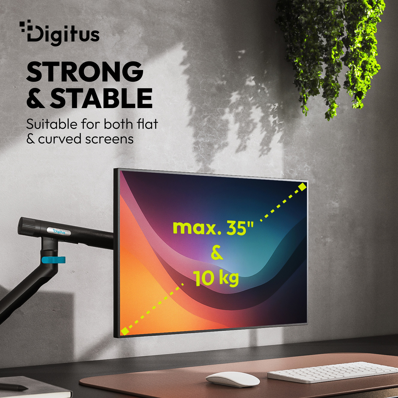 Крепление настенное для монитора DIGITUS DA-90469 до 35" Black