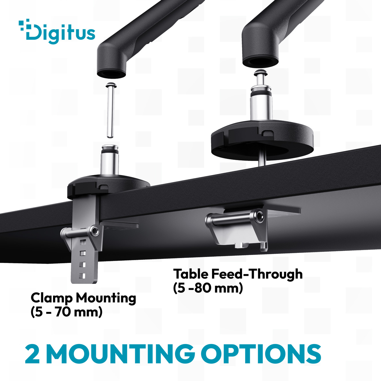 Крепление настенное для монитора DIGITUS DA-90469 до 35" Black