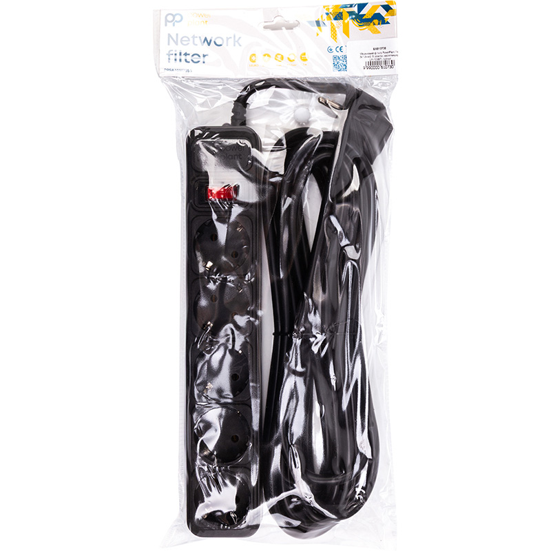 Мережевий фільтр POWERPLANT JY-1056 Black, 5 розеток, 7м (EX610730)
