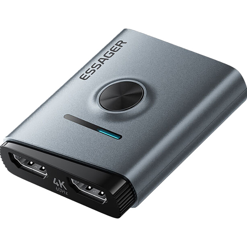 HDMI свитч 2 to 1 ESSAGER 4K@60Hz HDMI 2.0 2-in-1 Splitter Switch (EQHH2-HX0G-Z)