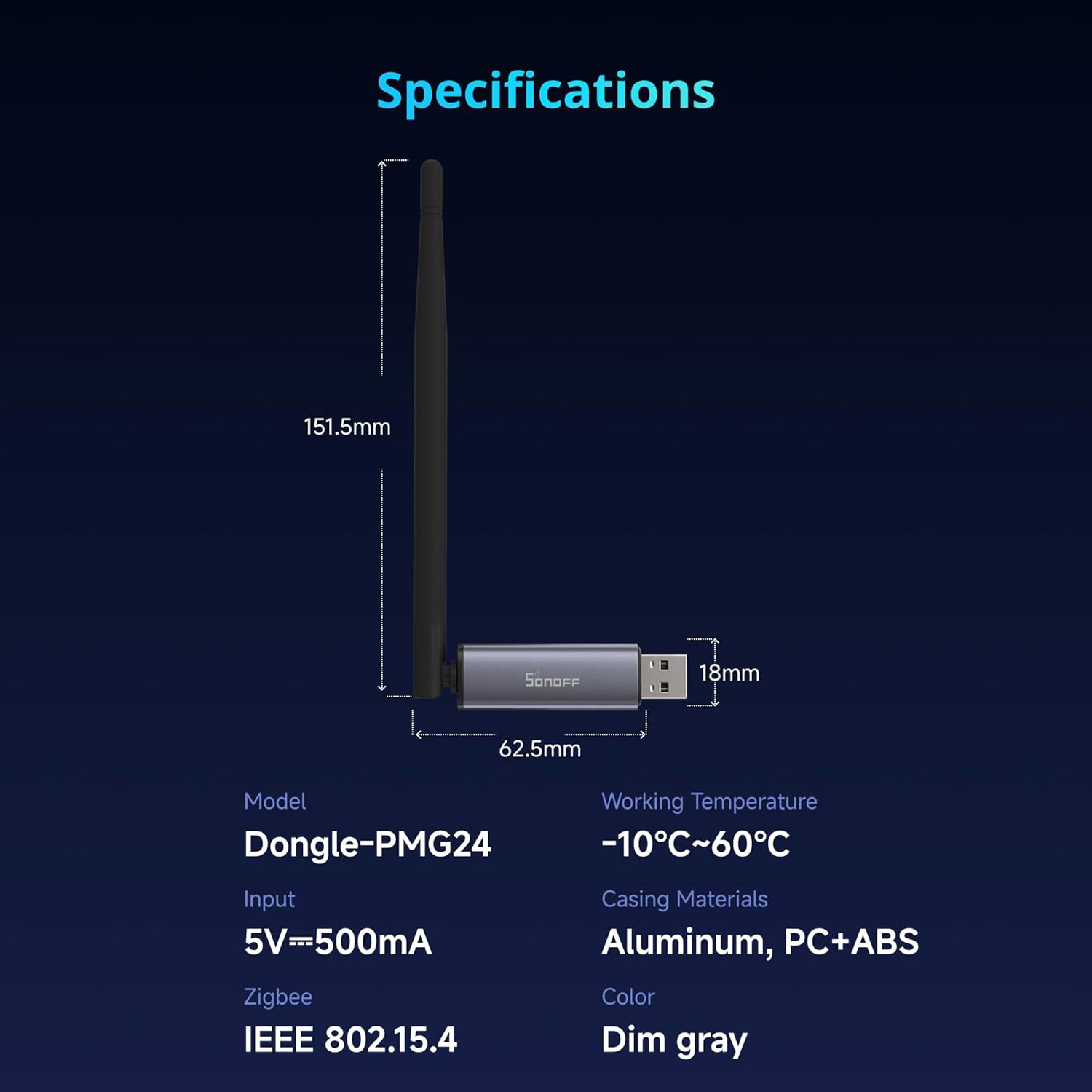 USB-адаптер SONOFF Zigbee/Thread USB Dongle  Plus