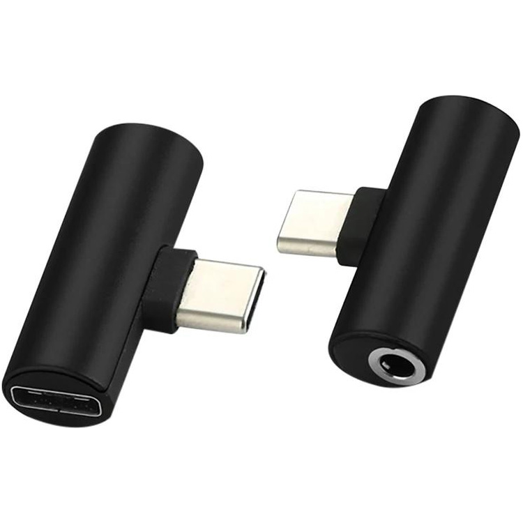 Адаптер XOKO AC-205 USB-C M to USB-C F to mini jack 3.5mm F 2 in 1 (AC-205-BK)