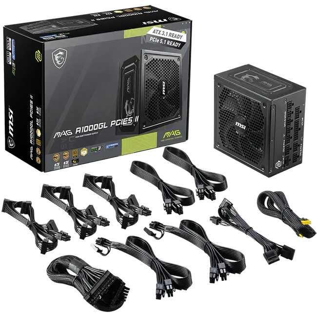 Блок питания 1000W MSI MAG A1000GL PCIE5 II