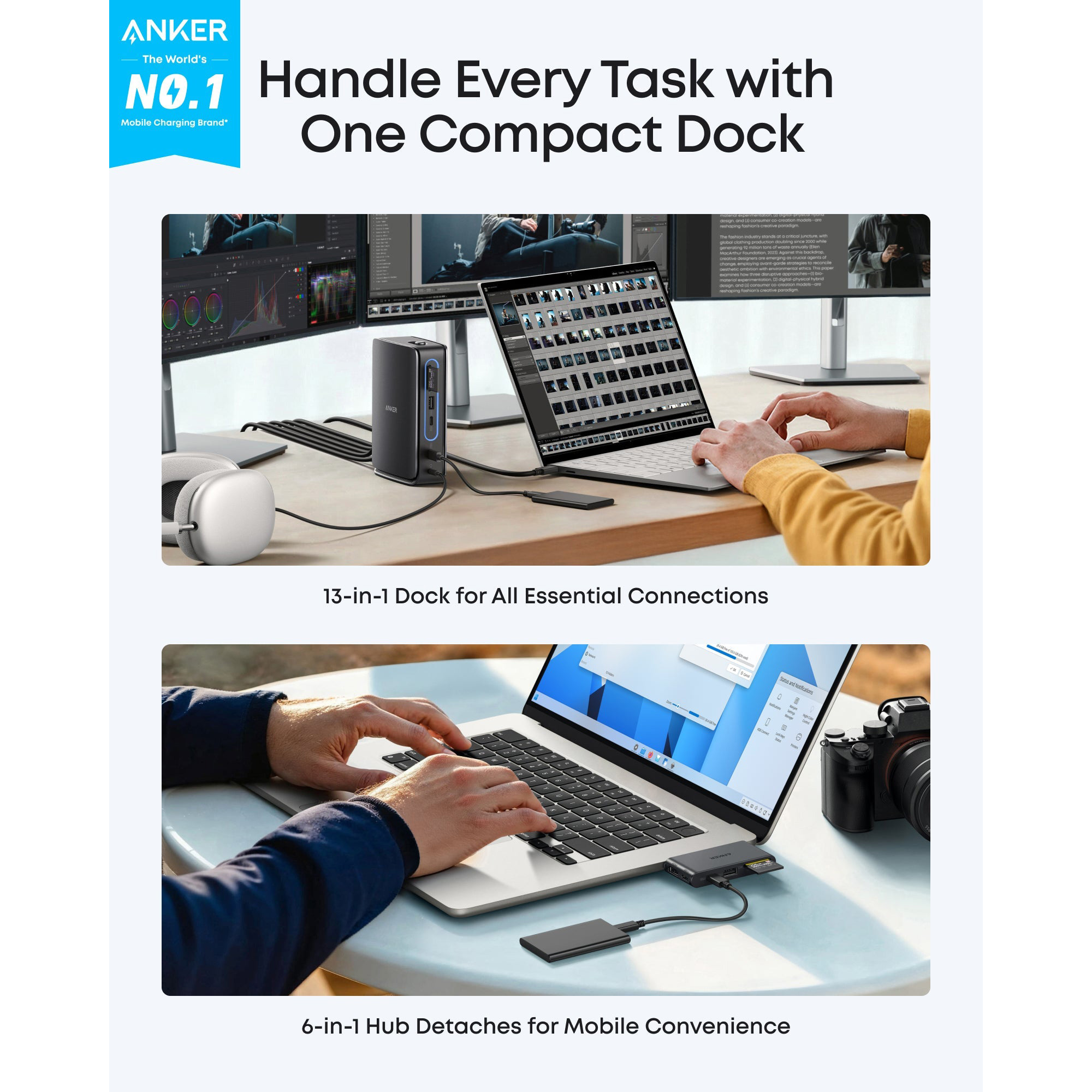 Док-станция ANKER 13-in-1 Nano Docking Station (A83C3311)