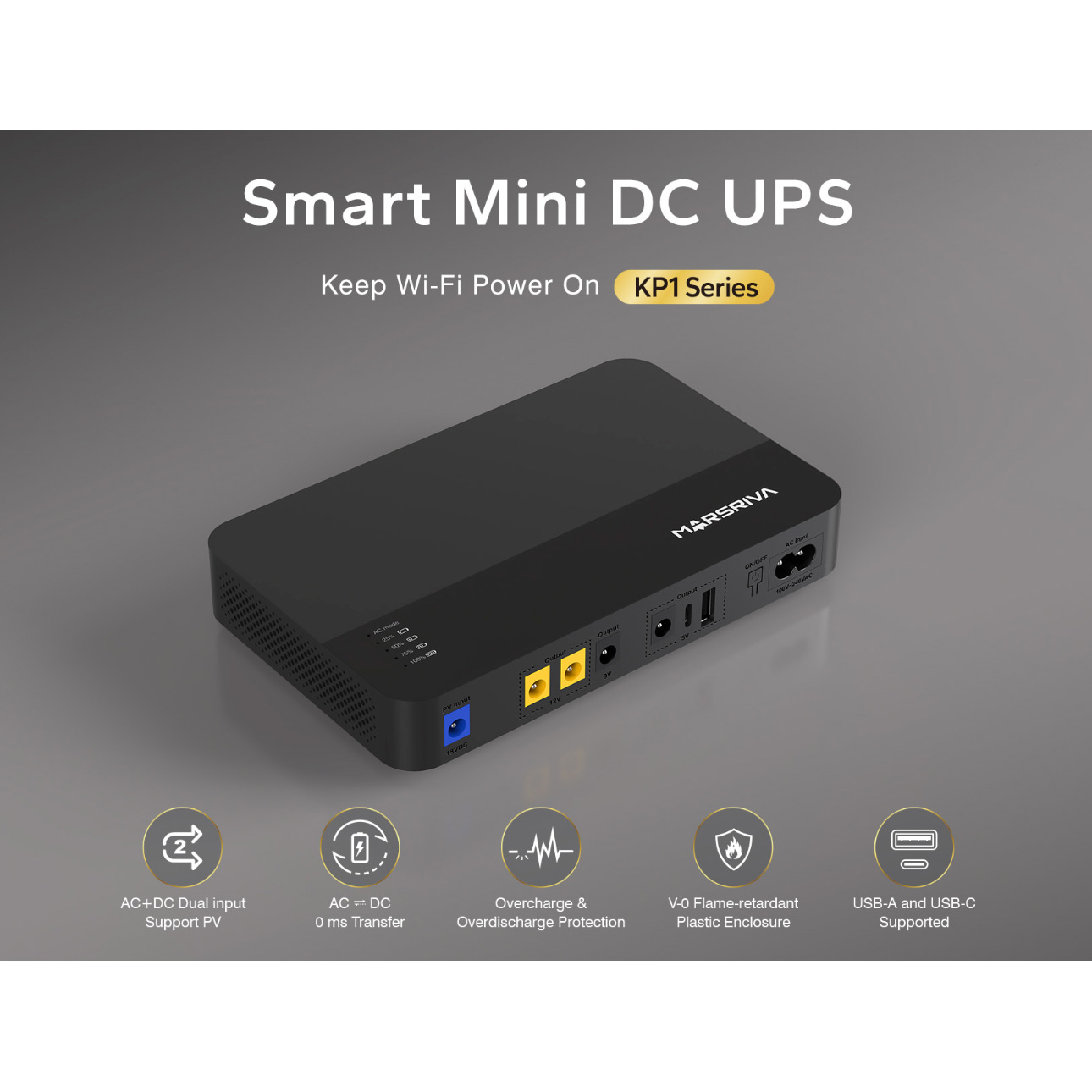 ИБП для роутера MARSRIVA KP1 EC v2 18W 8000mAh