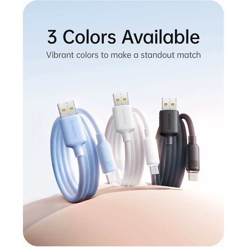 Кабель BASEUS Foamed Silicone USB-A to Type-C PD 100W 1м Black (E0426800)