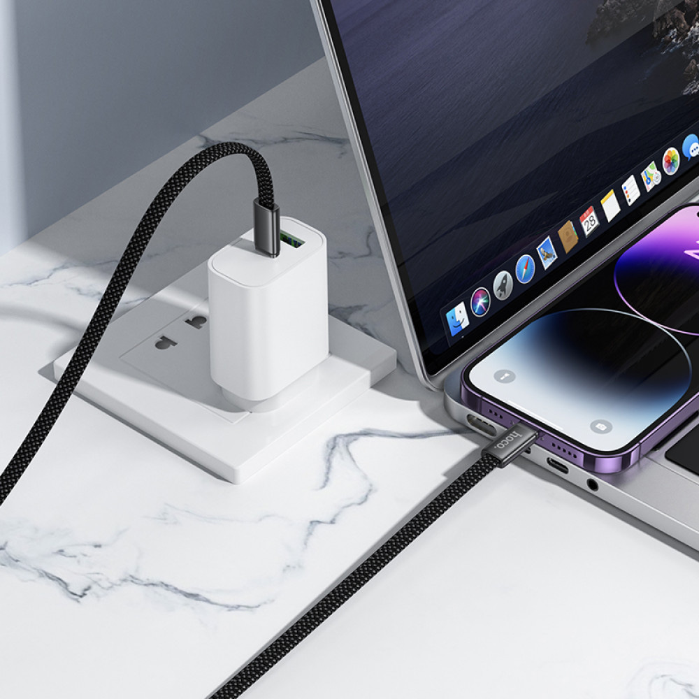 Кабель HOCO X125 Exceso Type-C to Lightning 1м Black