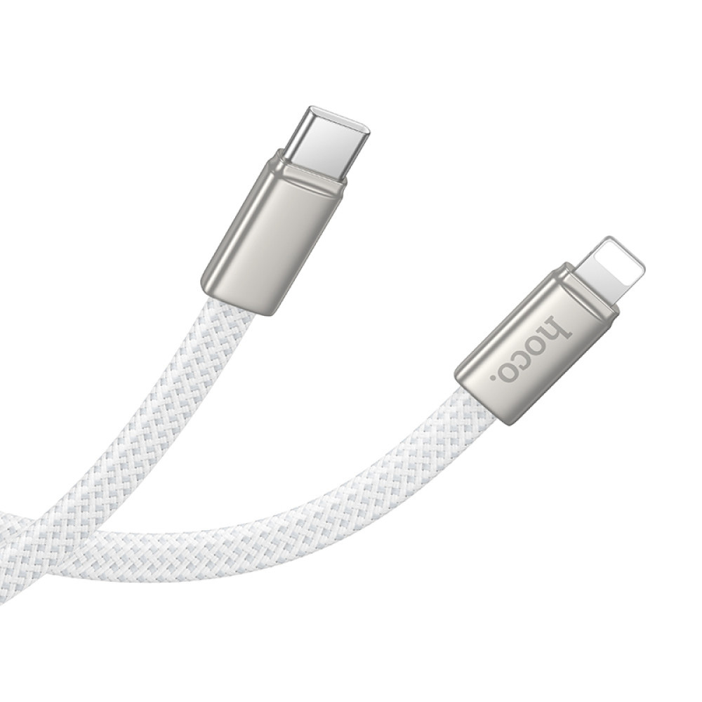Кабель HOCO X125 Exceso Type-C to Lightning 1м White