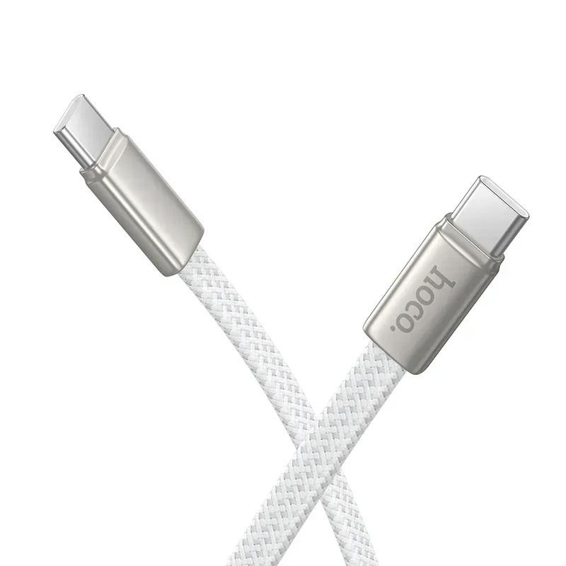 Кабель HOCO X125 Exceso Type-C to Type-C 1м White