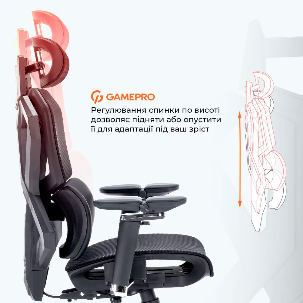 Кресло геймерское GAMEPRO GC820MB Black