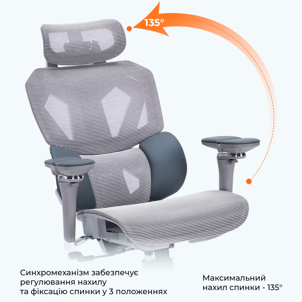 Кресло геймерское GAMEPRO GC820MG Gray