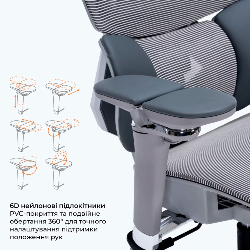 Кресло геймерское GAMEPRO GC820MG Gray