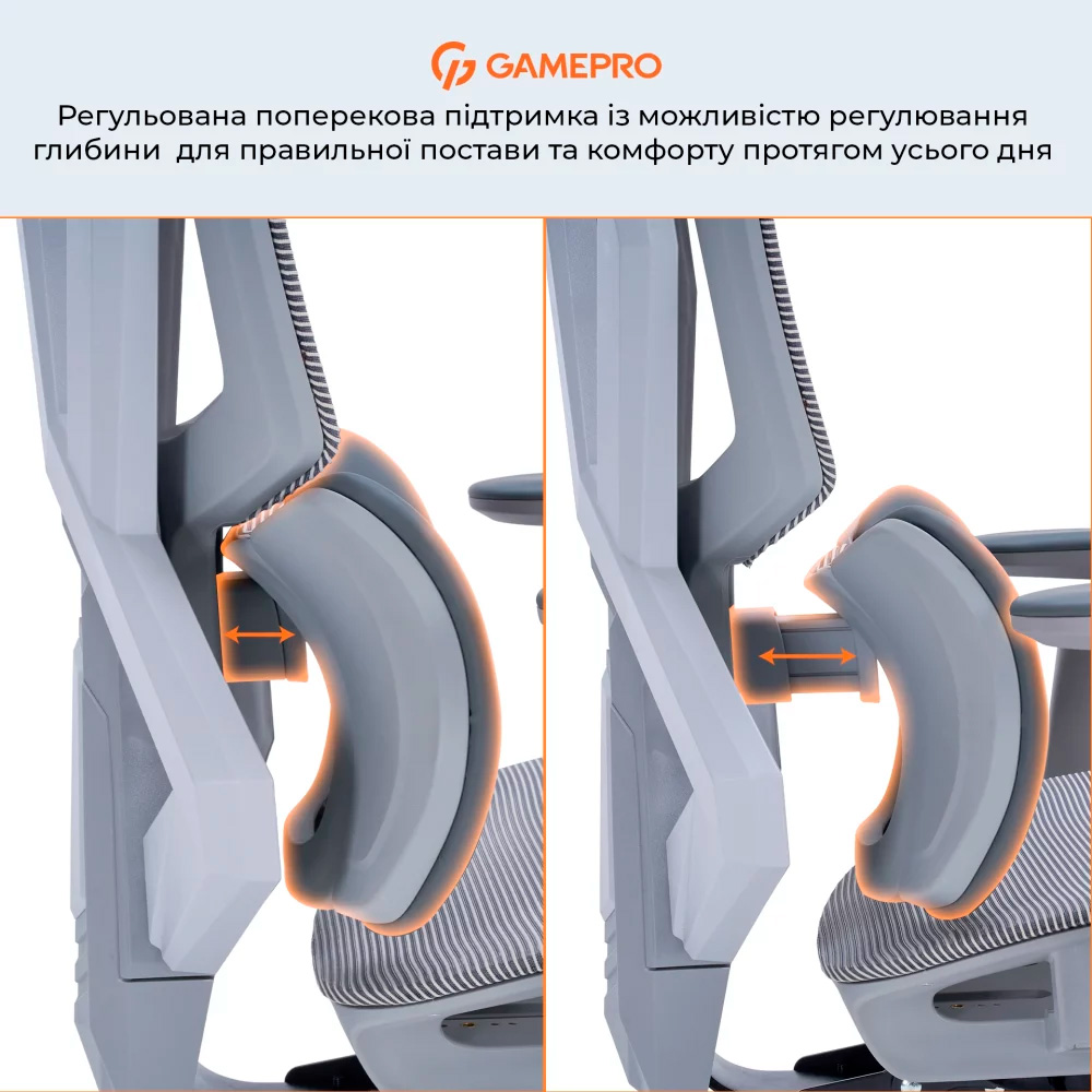 Кресло геймерское GAMEPRO GC820MG Gray