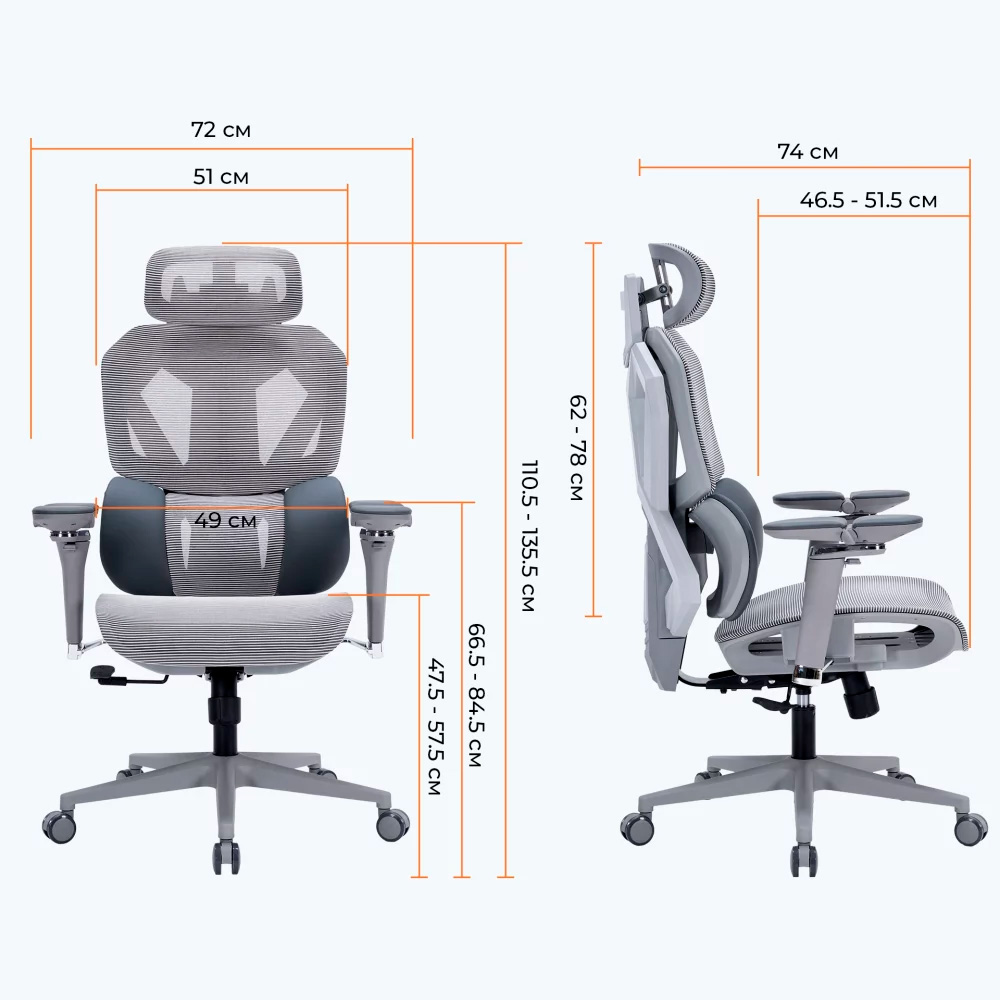 Кресло геймерское GAMEPRO GC820MG Gray