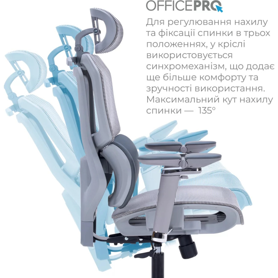 Кресло офисное OFFICEPRO OC710 Unity Gray