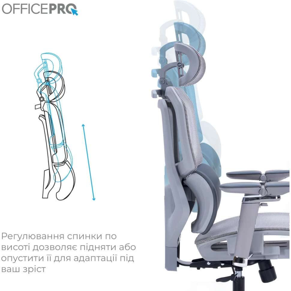 Кресло офисное OFFICEPRO OC710 Unity Gray