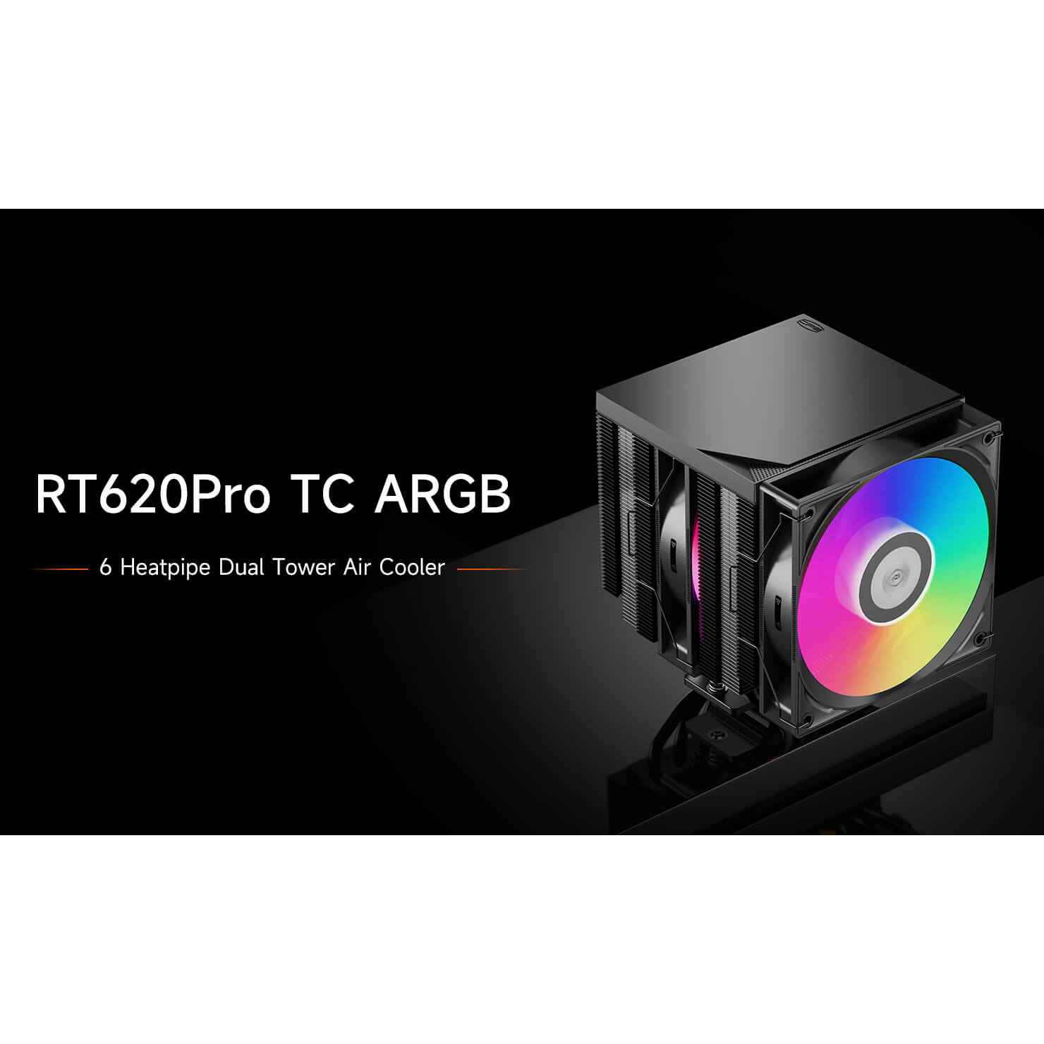 Кулер для процесора PCCOOLER RT620 Pro TC ARGB Black (RT620PROTC-BKAWYX-GL)