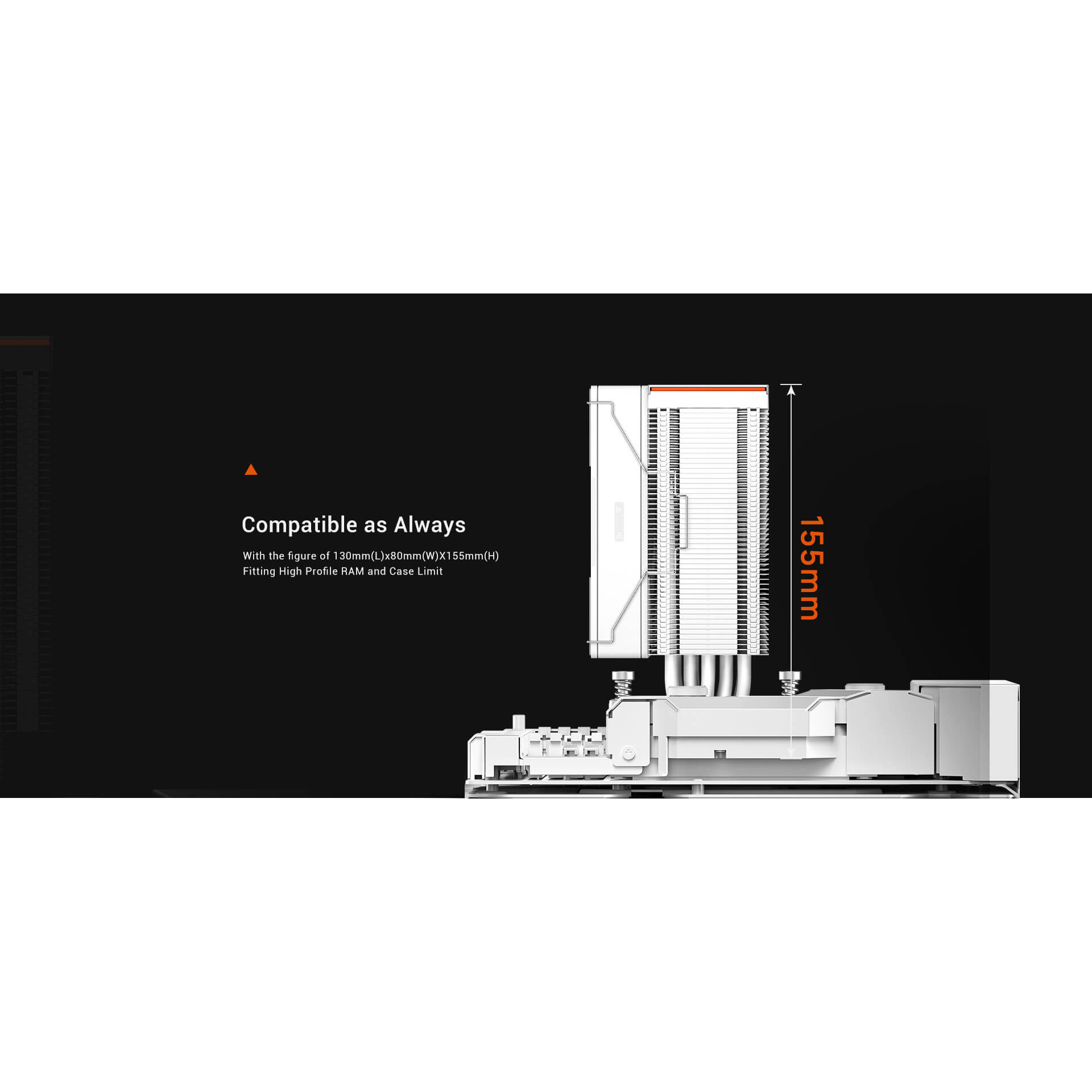 Кулер для процесора PCCOOLER RZ500 White (RZ500-WHNWNX-GL)